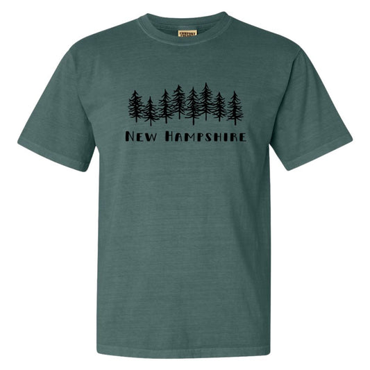 New Hampshire Trees T-Shirt in Blue Spruce