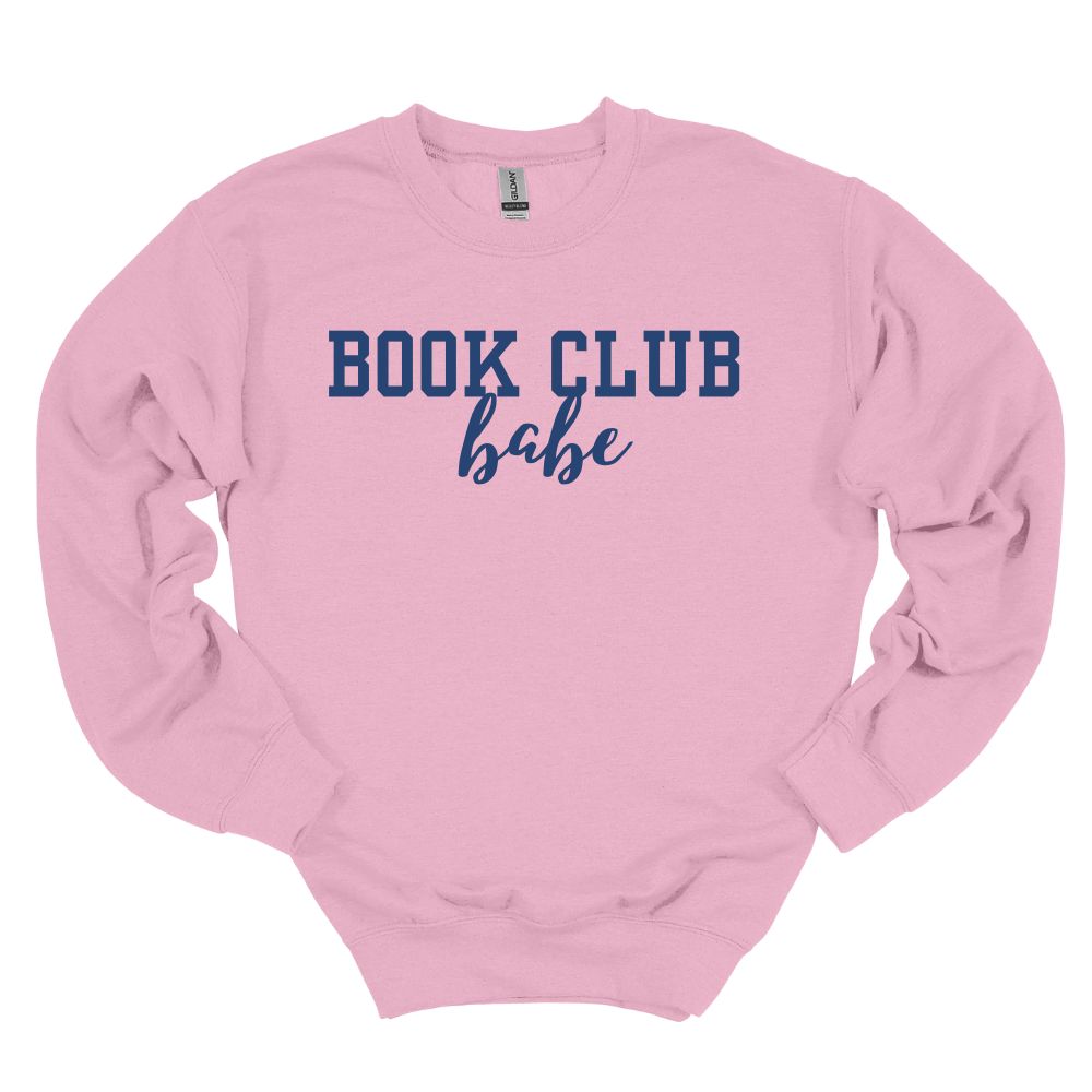 Book Club Babe Crewneck in Pink