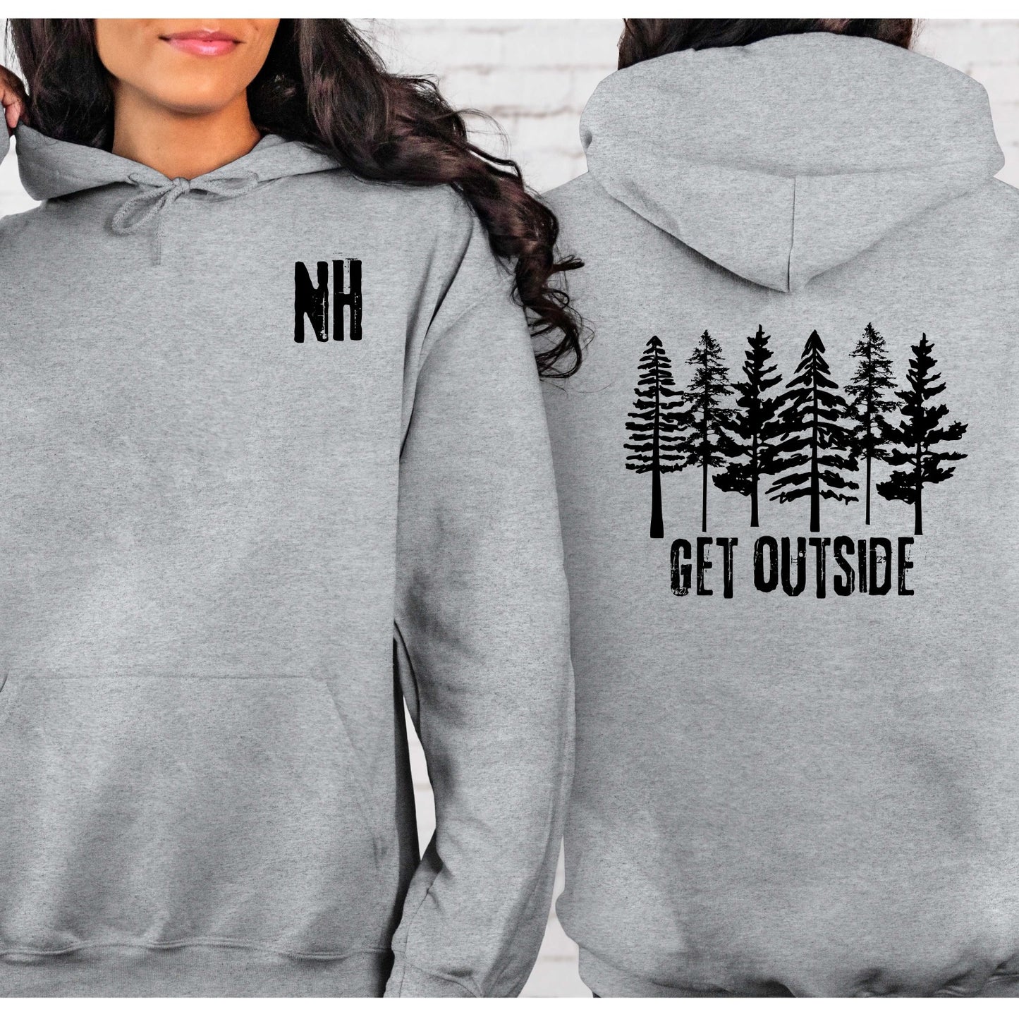 Get Outdoors Hoodie in Heather Gray