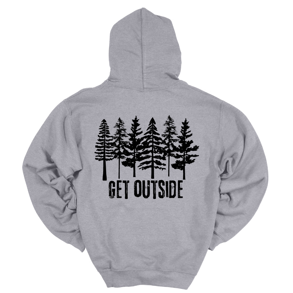 Get Outdoors Hoodie in Heather Gray