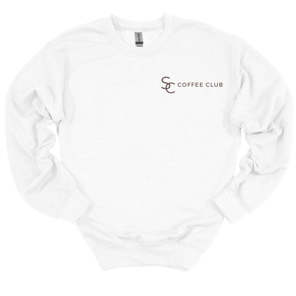 Sunday Coffee Club Crewneck in White